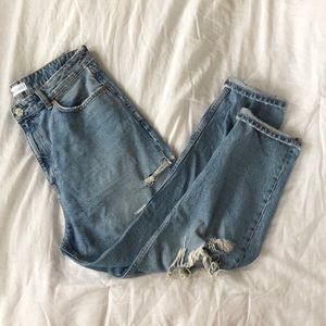 Zara Distressed Relaxed-fit Jeans